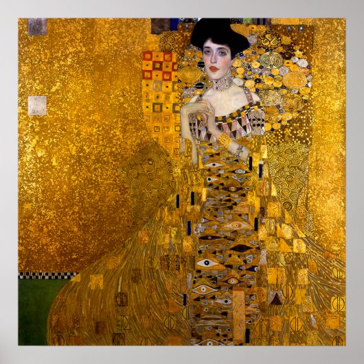 Portrait von Adele Bloch-Bauer I von Gustav Klimt Poster (Vorne)