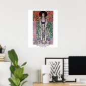 Portrait von Adele Bloch-Bauer von Gustav Klimt Poster (Heimbüro)