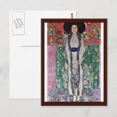 Portrait von Adele Bloch-Bauer von Klimt Gustav Postkarte (Vorne/Hinten)