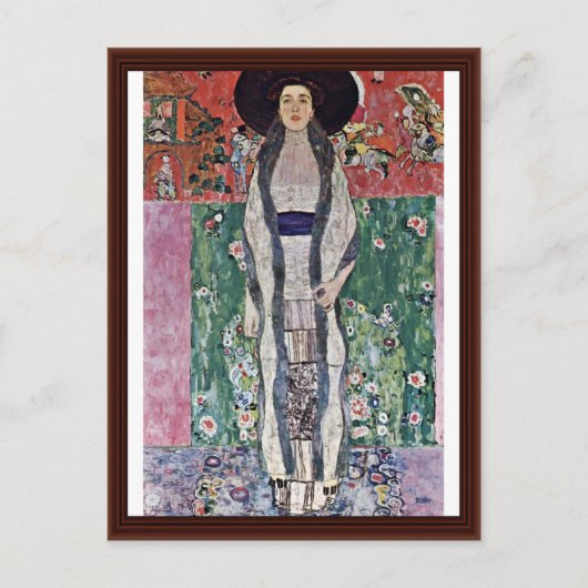 Portrait von Adele Bloch-Bauer von Klimt Gustav Postkarte (Vorderseite)