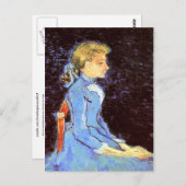 Portrait von Adeline Ravoux, Van Gogh Fine Art Postkarte (Vorne/Hinten)