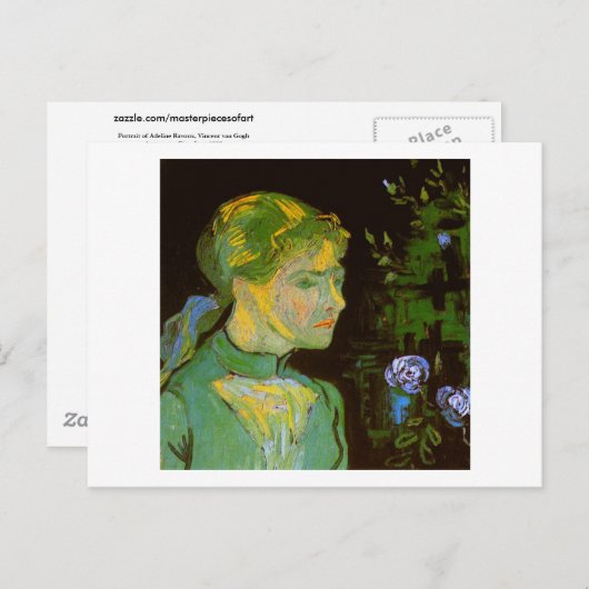 Portrait von Adeline Ravoux Van Gogh Fine Art Postkarte (Vorne/Hinten)