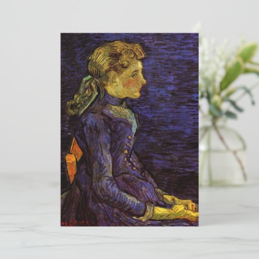 Portrait von Adeline Ravoux von Vincent van Gogh Einladung (Stehend Vorderseite)