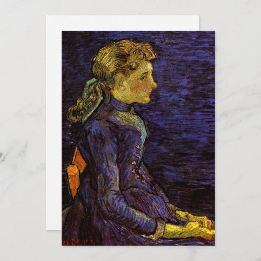 Portrait von Adeline Ravoux von Vincent van Gogh Einladung (Vorne/Hinten)