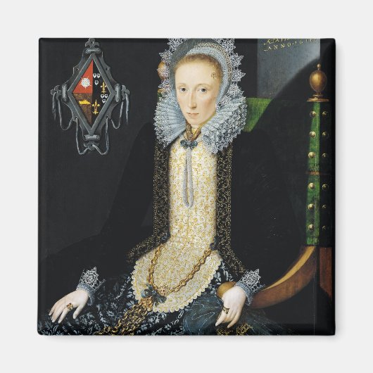 Portrait von Adriana van Nesse, 1611 Magnet (Vorne)