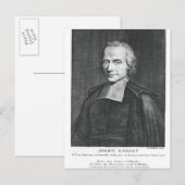 Portrait von Adrien Baillet Postkarte (Vorne/Hinten)