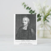 Portrait von Adrien Baillet Postkarte (Stehend Vorderseite)