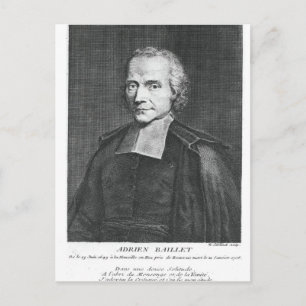 Portrait von Adrien Baillet Postkarte