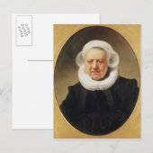 Portrait von Aechje Claesdar, 1634 Postkarte (Vorne/Hinten)