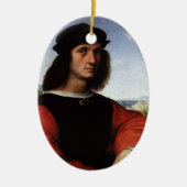 Portrait von Agnolo Doni von Raphael Sanzio Keramik Ornament (Vorne)