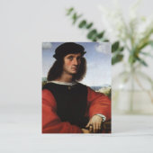 Portrait von Agnolo Doni von Raphael Sanzio Postkarte (Stehend Vorderseite)