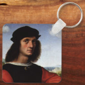 Portrait von Agnolo Doni von Raphael Sanzio Schlüsselanhänger (Rückseite)