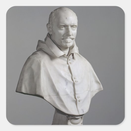 Portrait von Alessandro Quadratischer Aufkleber (Vorderseite)