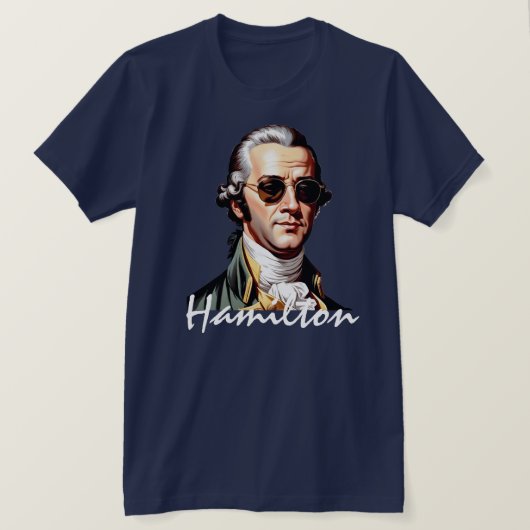 Portrait von Alexander Hamilton in Sonnenbrille T-Shirt (Design vorne)