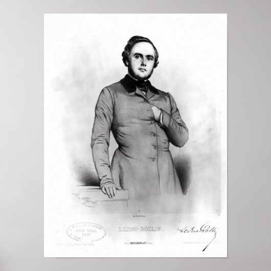 Portrait von Alexander Ledru-Rollin Poster (Vorne)