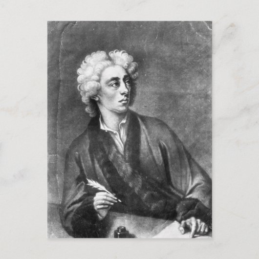 Portrait von Alexander Pope Postkarte (Vorderseite)