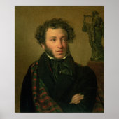 Portrait von Alexander Puschkin, 1827 Poster (Vorne)