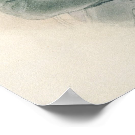 Portrait von Alexander Puschkin 1836 Poster (Ecke)