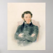 Portrait von Alexander Puschkin 1836 Poster (Vorne)