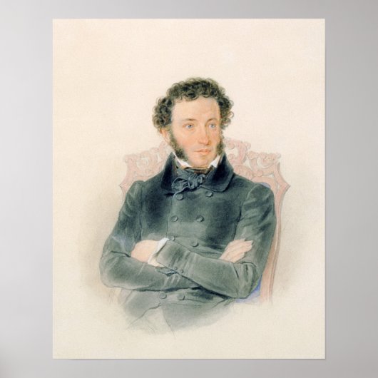 Portrait von Alexander Puschkin 1836 Poster (Vorne)