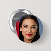 Portrait von Alexandria Ocasio Cortez Button (Vorne & Hinten)