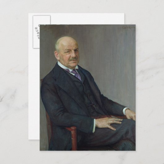 Portrait von Alfred Lichtwark 1912 Postkarte (Vorne/Hinten)