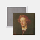 Portrait von Algernon Charles Swinburne 1867 Magnet (Vorderseite/Rückseite)