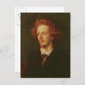 Portrait von Algernon Charles Swinburne 1867 Postkarte (Vorne/Hinten)