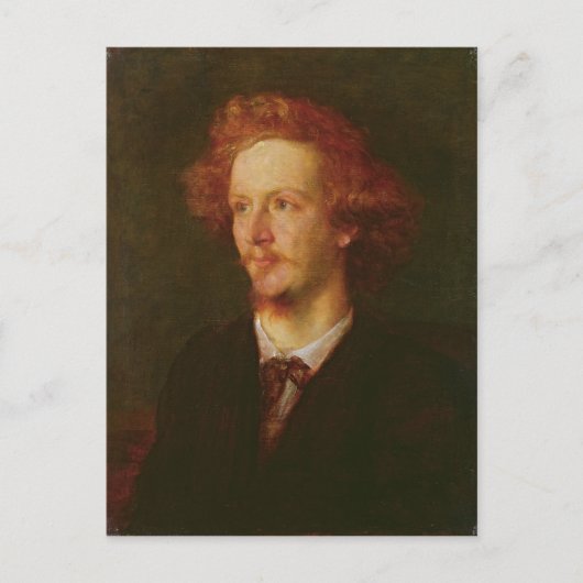 Portrait von Algernon Charles Swinburne 1867 Postkarte (Vorderseite)