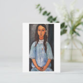 Portrait von Alice, Modigliani Postkarte (Stehend Vorderseite)
