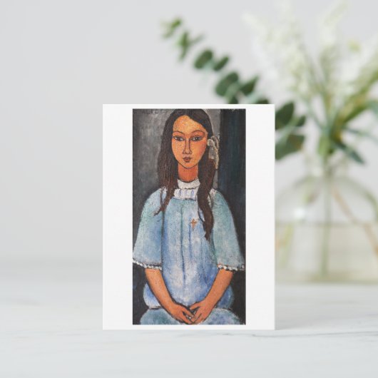 Portrait von Alice, Modigliani Postkarte (Stehend Vorderseite)