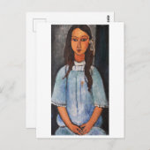 Portrait von Alice, Modigliani Postkarte (Vorne/Hinten)