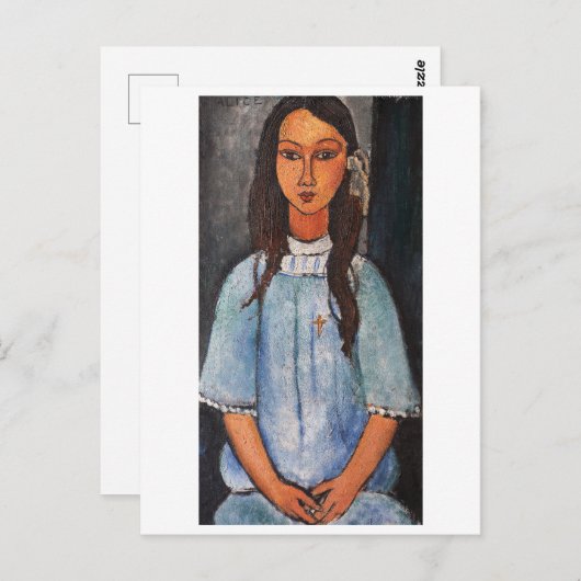 Portrait von Alice, Modigliani Postkarte (Vorne/Hinten)