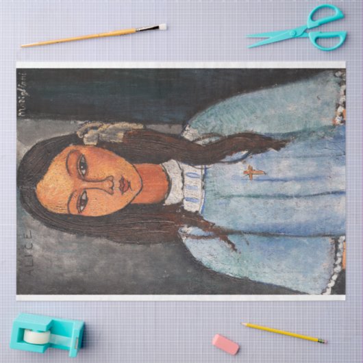 Portrait von Alice, Modigliani Seidenpapier (Basteln)