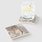 Portrait von Alice Regnault (weibliche Schönheit) Steinuntersetzer (Seitenansicht)