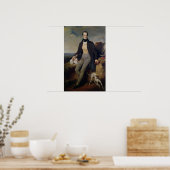 Portrait von Alphonse de Lamartine 1830 Poster (Küche)