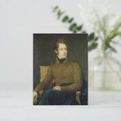 Portrait von Alphonse de Lamartine , 1831 Postkarte (Stehend Vorderseite)