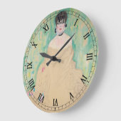 Portrait von Amalie Zuckerkandl von Gustav Klimt Große Wanduhr (Winkel)