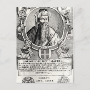 Portrait von Amedee VIII Le Pacifique Postkarte