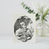 Portrait von Amerigo Vespucci Postkarte (Stehend Vorderseite)