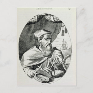 Portrait von Amerigo Vespucci Postkarte