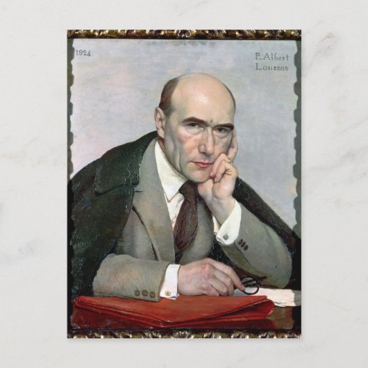 Portrait von Andre Gide 1924 Postkarte (Vorderseite)