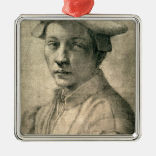 Portrait von Andrea Quaratesi, c.1532 Silbernes Ornament