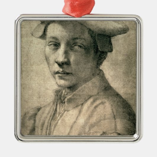 Portrait von Andrea Quaratesi, c.1532 Silbernes Ornament (Vorne)
