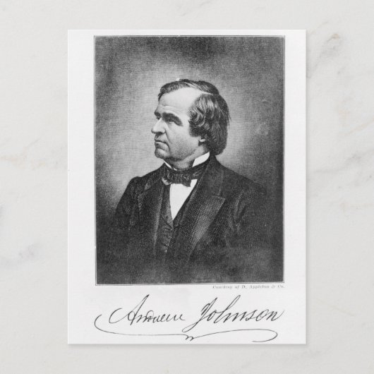 Portrait von Andrew Johnson Postkarte (Vorderseite)