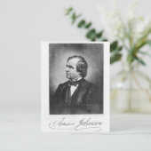 Portrait von Andrew Johnson Postkarte (Stehend Vorderseite)