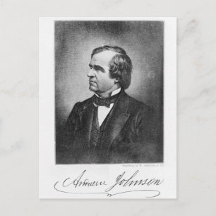 Portrait von Andrew Johnson Postkarte