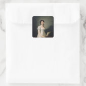 Portrait von Angelica Catalani Quadratischer Aufkleber (Tasche)