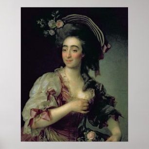 Portrait von Anna Davia-Bernucci, 1782 Poster
