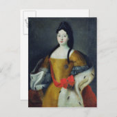 Portrait von Anna Petrovna, 1740er Postkarte (Vorne/Hinten)